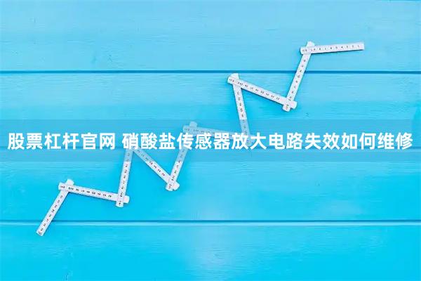 股票杠杆官网 硝酸盐传感器放大电路失效如何维修